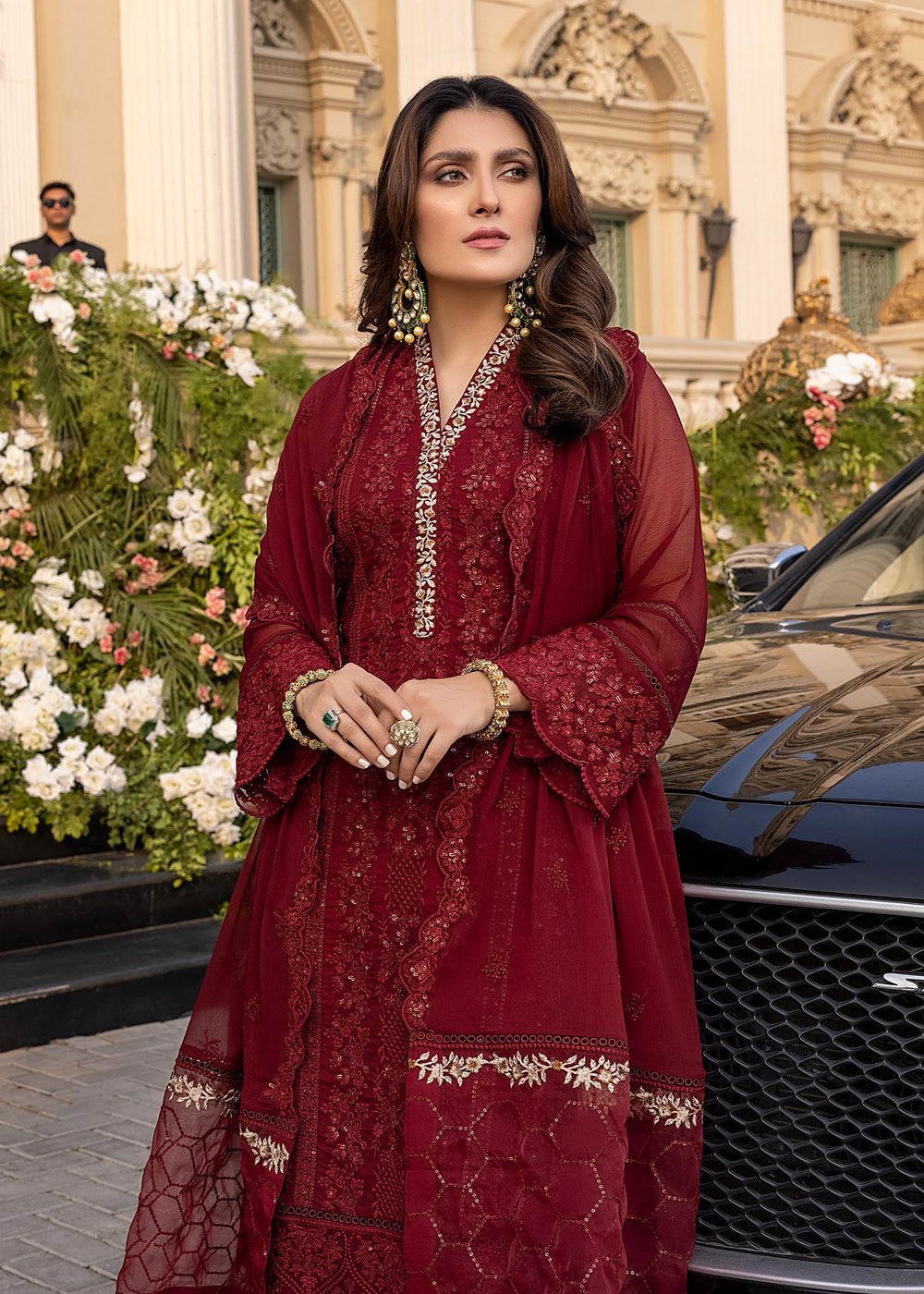 Embroidered Chiffon Suit