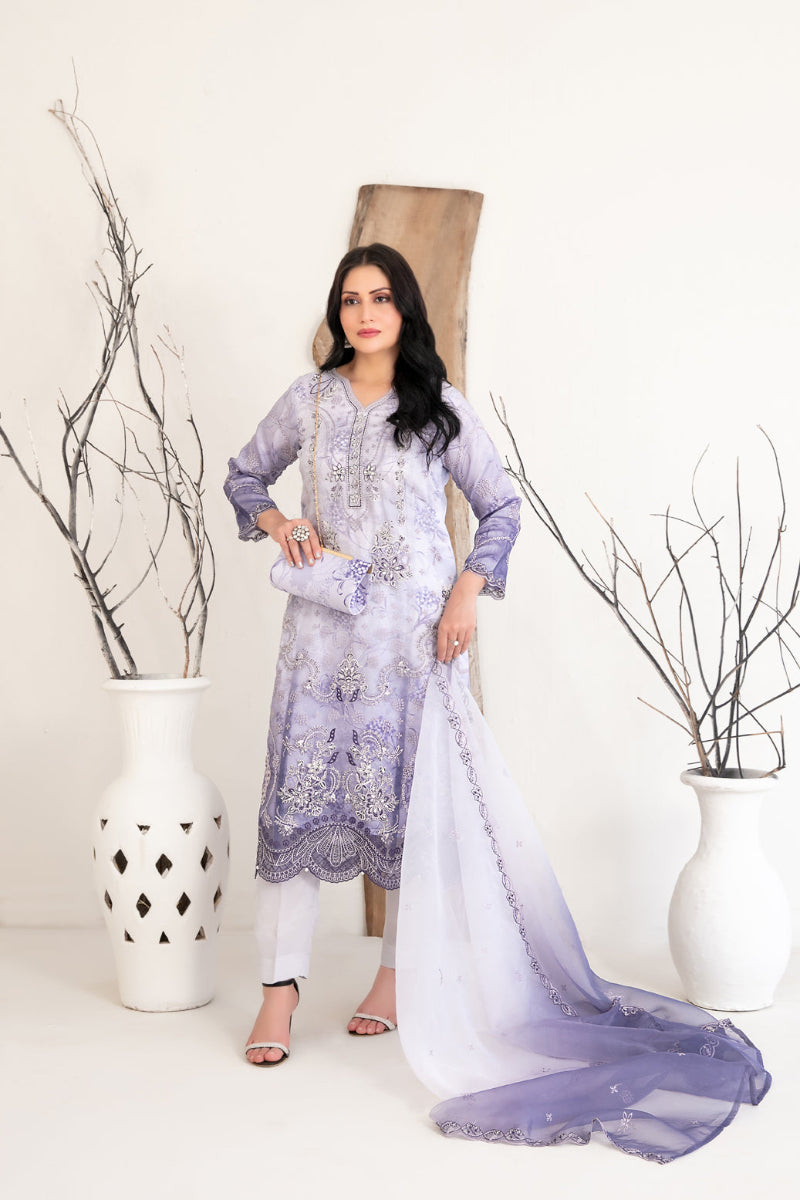 Tawakkal Fabrics 3-Piece Stitched Organza Collection –