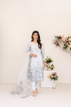 3 Piece Semi-Stitched Organza Collection by Tawakkal Fabrics