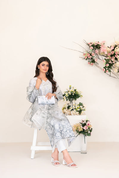 3 Piece Semi-Stitched Organza Collection by Tawakkal Fabrics