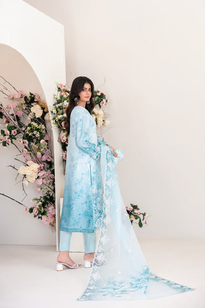 3 Piece Stitched Organza Suit