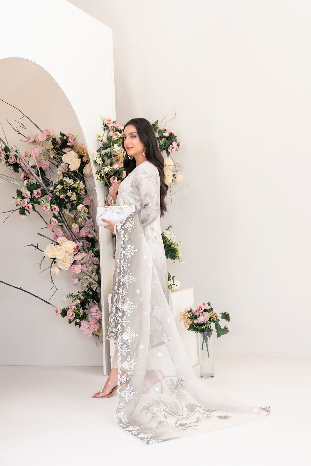 3 Piece  Organza  Stitched Collection by Tawakkal Fabrics