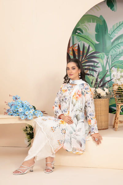 3 Piece Stitched suit Buhaisa by Tawakkal Fabrics