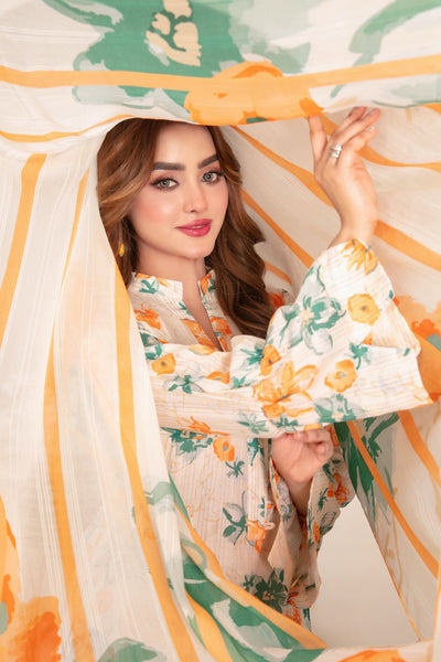 3 Piece Stitched Suit  Buhaisa By Tawakkal Fabrics –