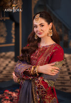 ASIM JOFA EMBROIDERED SEMI PURE COTTON LAWN SUIT- 3 PC