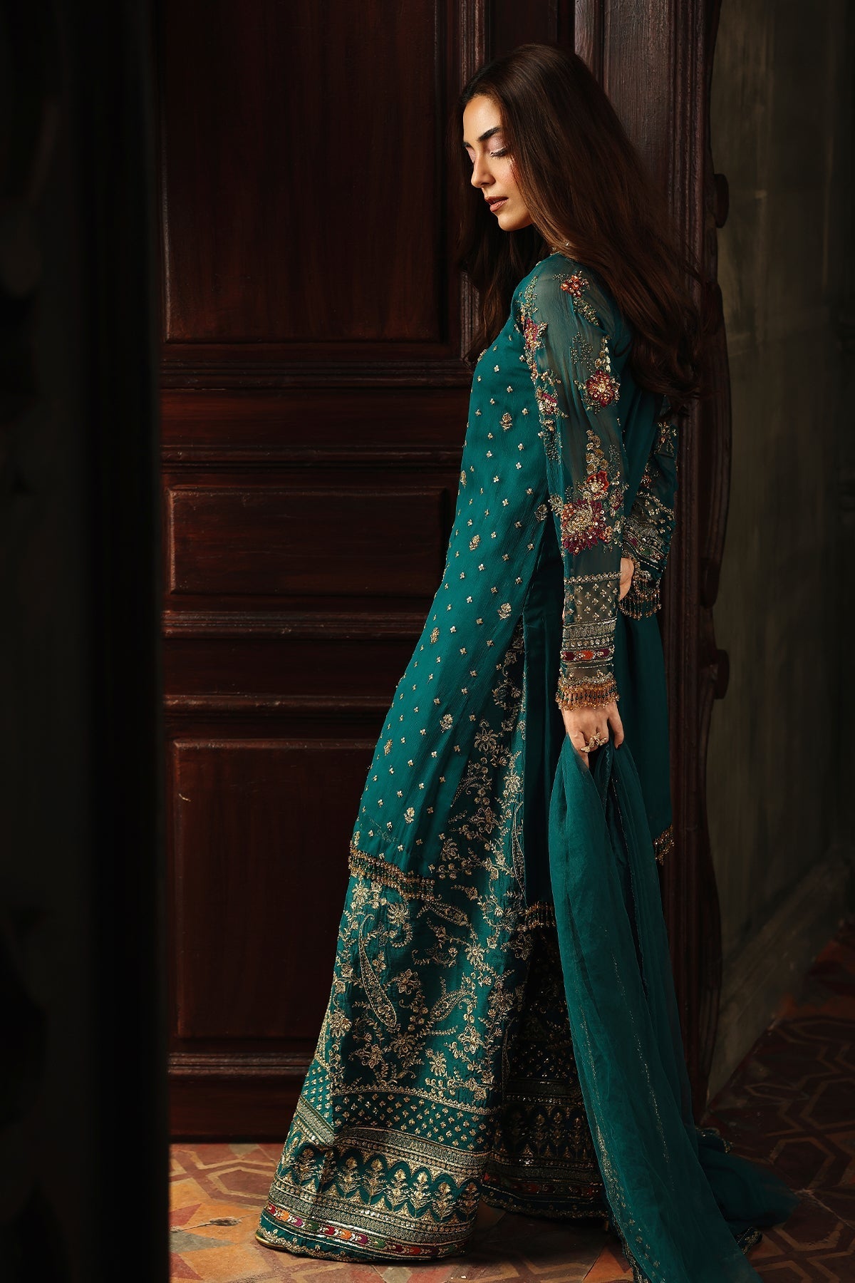 3 Piece Stitched Chiffon Suit - Ready  to Wear