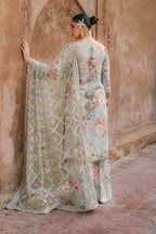 03-PIECE EMBROIDERED LAWN WITH HEAVY EMBROIDERED NET DUPATTA