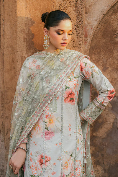 03-PIECE EMBROIDERED LAWN WITH HEAVY EMBROIDERED NET DUPATTA
