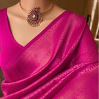 Elegant Banarsi Silk Saree For Women (Unstitched)