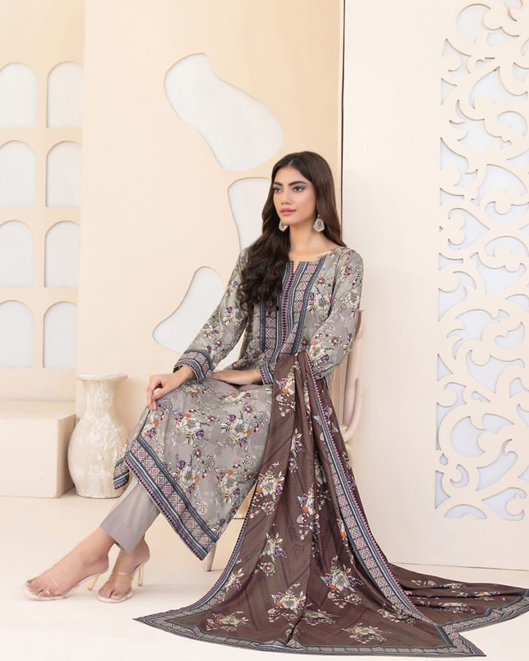 RAHAB by Tawakkal Fabrics – Elegant 3-Piece stitched Digital Printed Staple