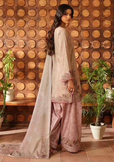 LAWN SUIT WITH CHIFFON DUPATTA 4 SIDE APLIK WITH 4 BUNCH DRESS