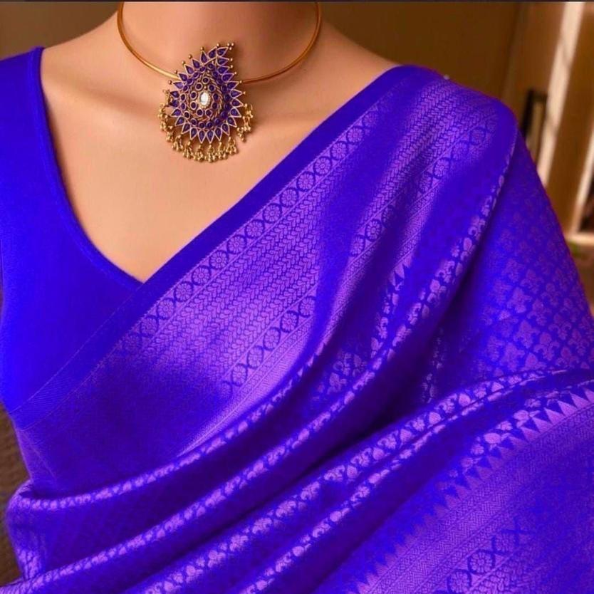 Elegant Banarsi Silk Saree For Women (Unstitched)