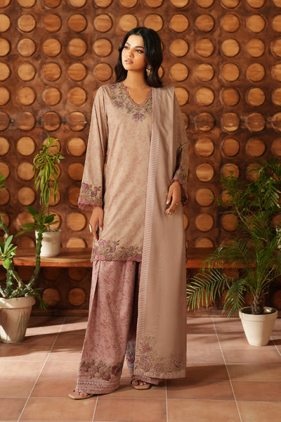 LAWN SUIT WITH CHIFFON DUPATTA 4 SIDE APLIK WITH 4 BUNCH DRESS