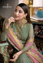 3 Piece Stitched Chiffon Suit