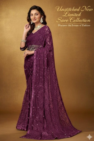 Inaaya Fabric Koleksi Saree Baru (Unstitched) – Limited Edition for Women