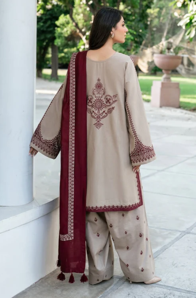 3 Piece Stitched DHANAK suit - Ready to Wear