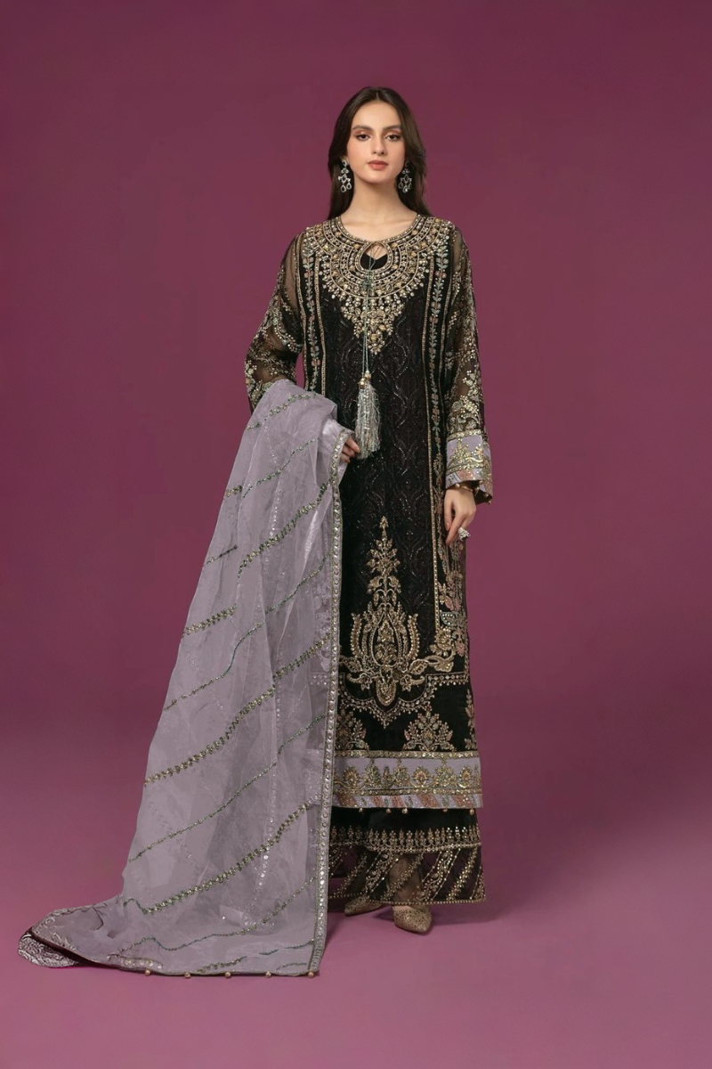 Embroidered Fox Georgette Suit