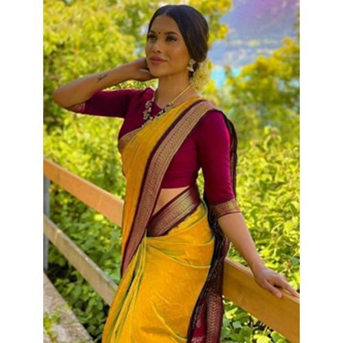 Traditional Silk Saree For Women (Unstitched)