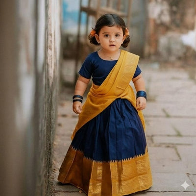 Adorable Kids Silk Saree Collection (Unstitched)