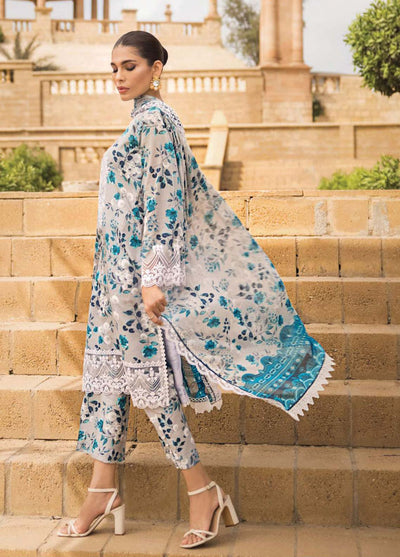 Lawn 3-Piece Suit with Khadi Net Dupatta