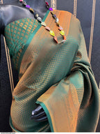 Elegant Jacquard Weave Saree for Women (Unstitched)