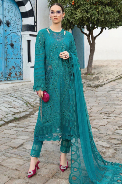 Maria.B 3PC Heavy Embroidered Chickan Kari Lawn Suit