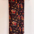 Faux Georgette Kalamkari Print Saree For Women (Unstitched)