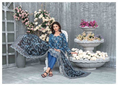 Embroidered Digital Print Lawn Suit 2025