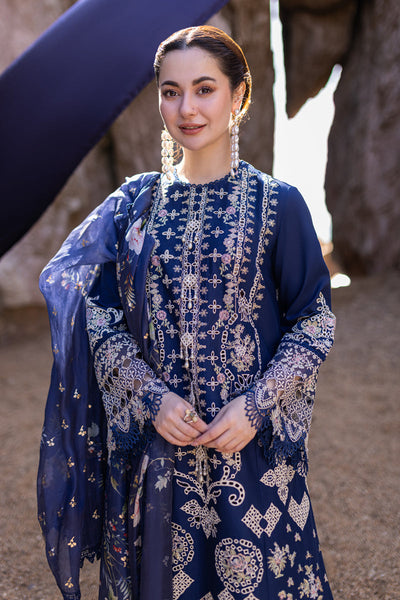 Qalamkar Luxury Cotton Embroidered 3 Piece Suit