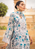 Lawn 3-Piece Suit with Khadi Net Dupatta