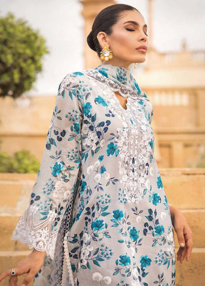 Lawn 3-Piece Suit with Khadi Net Dupatta
