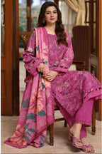 Premimum Lawn Embroidered 3 Piece Dress