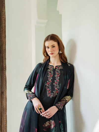 03-PIECE PREMIUM LAWN SUIT WITH VOILE DUPATTA