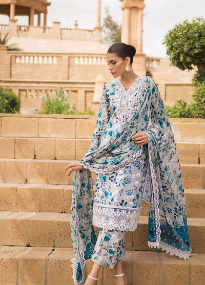 Lawn 3-Piece Suit with Khadi Net Dupatta