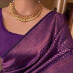 Elegant Banarsi Silk Saree For Women (Unstitched)