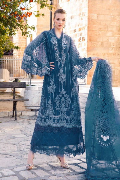 03-Piece Cotton Suit With Organza Dupata