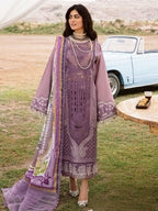3-Piece Lawn Embroidered Suit With Digital Printed Silk Dupatta