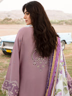 3-Piece Lawn Embroidered Suit With Digital Printed Silk Dupatta