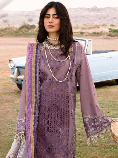 3-Piece Lawn Embroidered Suit With Digital Printed Silk Dupatta