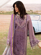 3-Piece Lawn Embroidered Suit With Digital Printed Silk Dupatta