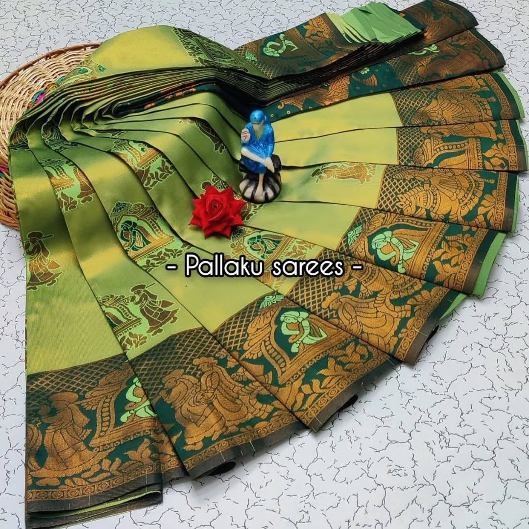 Kalamkari Dream Soft Silk Saree (Unstitched)