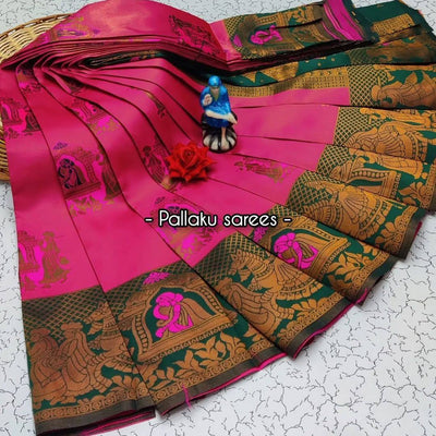 Kalamkari Dream Soft Silk Saree (Unstitched)