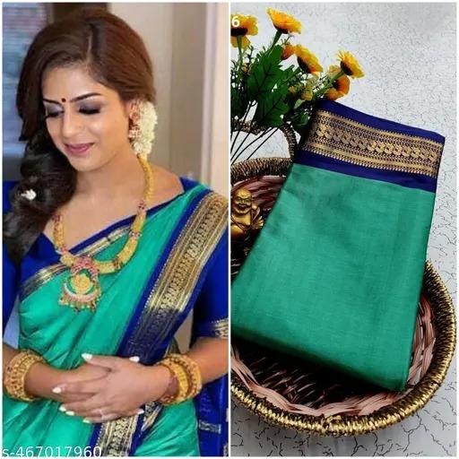 Traditional Silk Saree For Women (Unstitched)