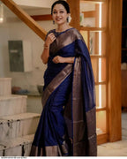 Beautiful Silk Printed Saree For Women (Unstitched)