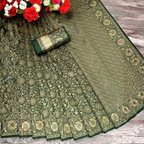 High-Quality Banarasi Silk Saree for Women (Unstitched)