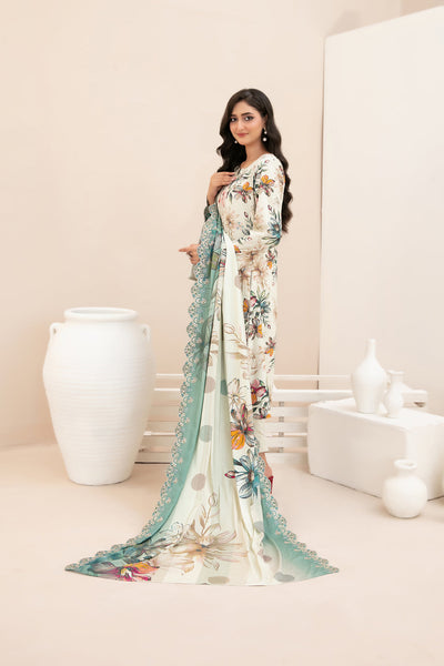 Misbah by Tawakkal Fabrics – Embroidered Lawn 3-Piece Suit
