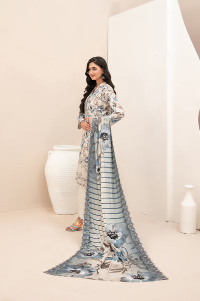3 Piece stitched Lawn suit
