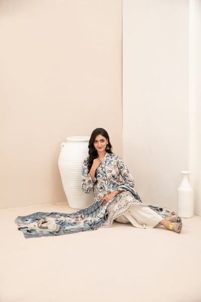 3 Piece stitched Lawn suit