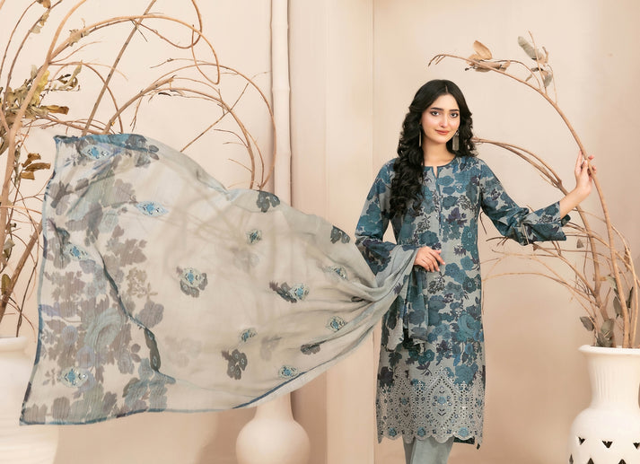 Alvira by Tawakkal Fabrics – Graceful Embroidered Lawn 3-Piece Suit