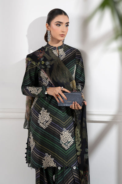 3 Piece Printed Lawn With Fully Heavy Embroidered Dress